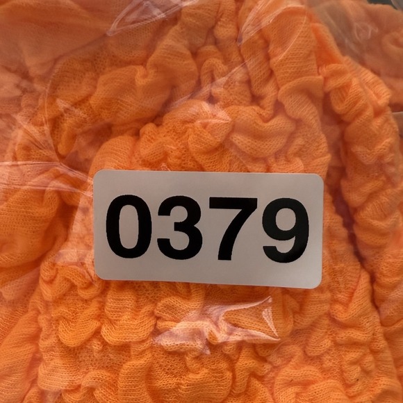 LoveShackFancy Bartlette Dress Small Tangerine Orange Textured Mini Sundress - Picture 11 of 11